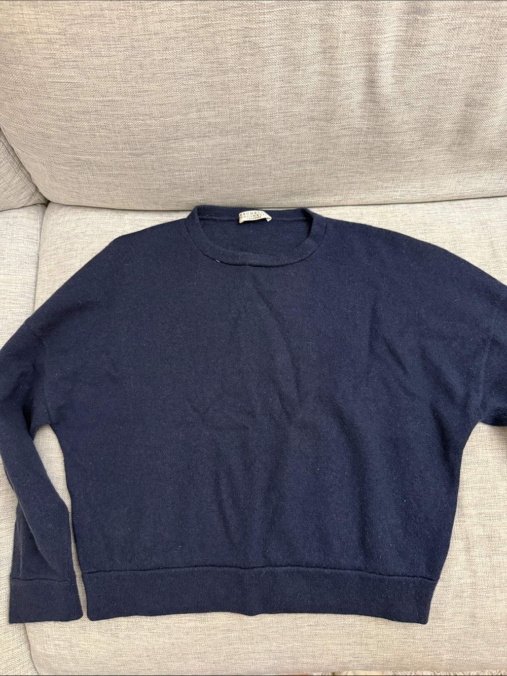 Brunello Cucinelli Navy Cashmere Sweater